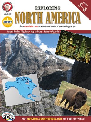 cover image of Exploring North America, Grades 5 - 8